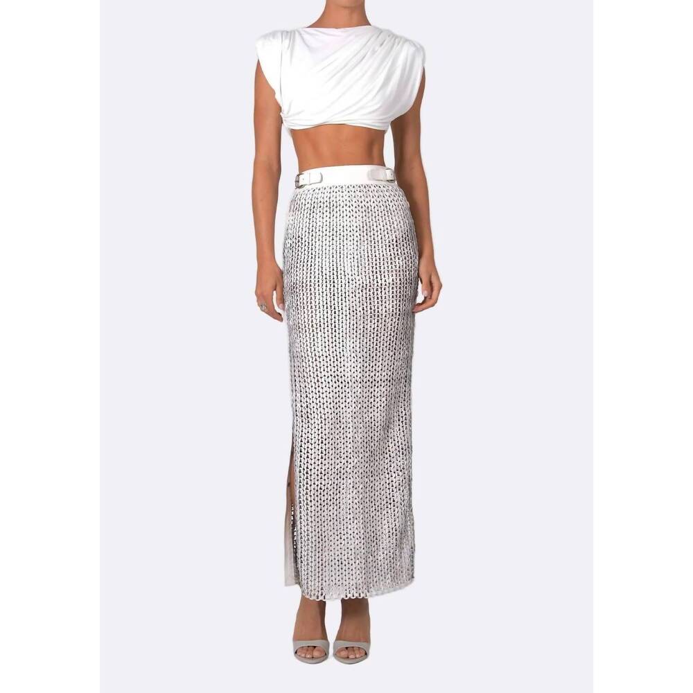 NEW NONCHALANT LABEL faye skirt in white